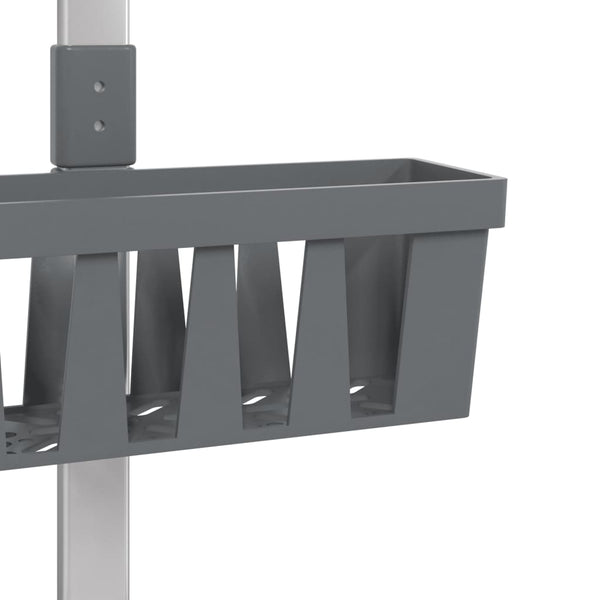 vidaXL Shower Caddy 30x15x(67-105) cm Aluminium