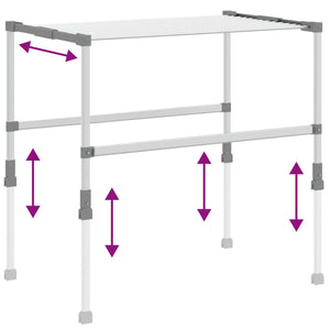 vidaXL Clothes Dryer 83x(50-55)x(40-85) cm Aluminum