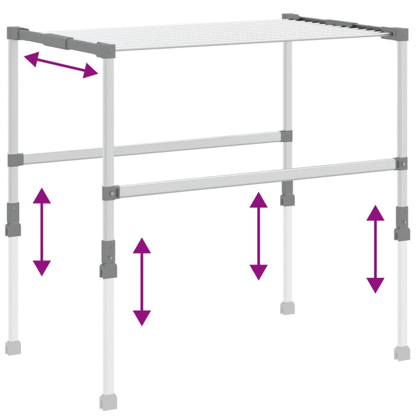 vidaXL Clothes Dryer 83x(50-55)x(40-85) cm Aluminum