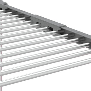 vidaXL Clothes Dryer 83x(50-55)x(40-85) cm Aluminum