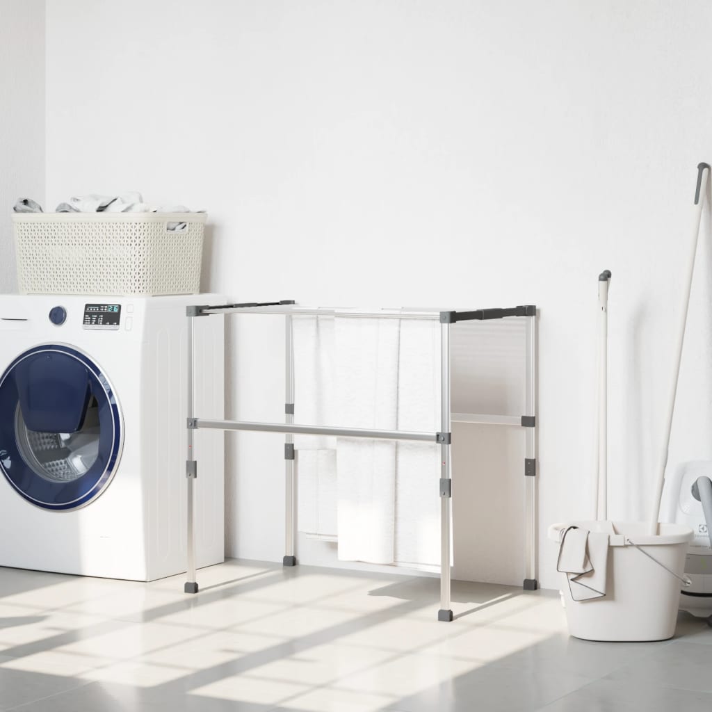 vidaXL Clothes Dryer 83x(50-55)x(40-85) cm Aluminum