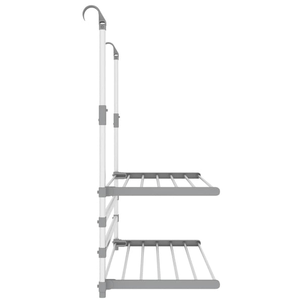 vidaXL Balcony Clothes Dryer 89x25x(60-95) cm Aluminum
