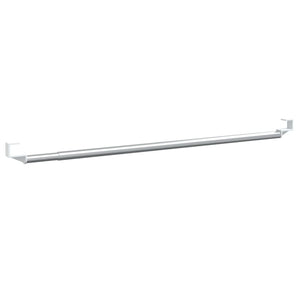 vidaXL Curtain Rods 2 pcs. White and Silver 60-105 cm Aluminum