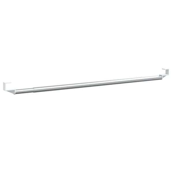 vidaXL Curtain Rods 2 pcs. White and Silver 60-105 cm Aluminum
