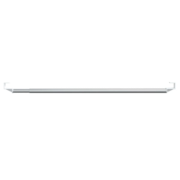 vidaXL Curtain Rods 2 pcs. White and Silver 60-105 cm Aluminum