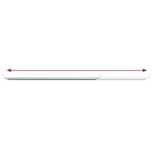 vidaXL Curtain Rods 2 pcs. White and Silver 60-105 cm Aluminum