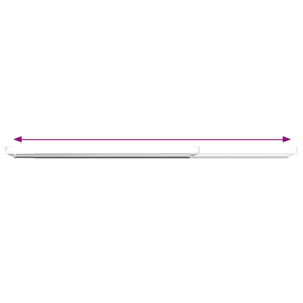 vidaXL Curtain Rods 2 pcs. White and Silver 60-105 cm Aluminum
