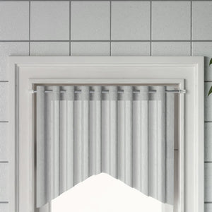 vidaXL Curtain Rods 2 pcs. White and Silver 60-105 cm Aluminum