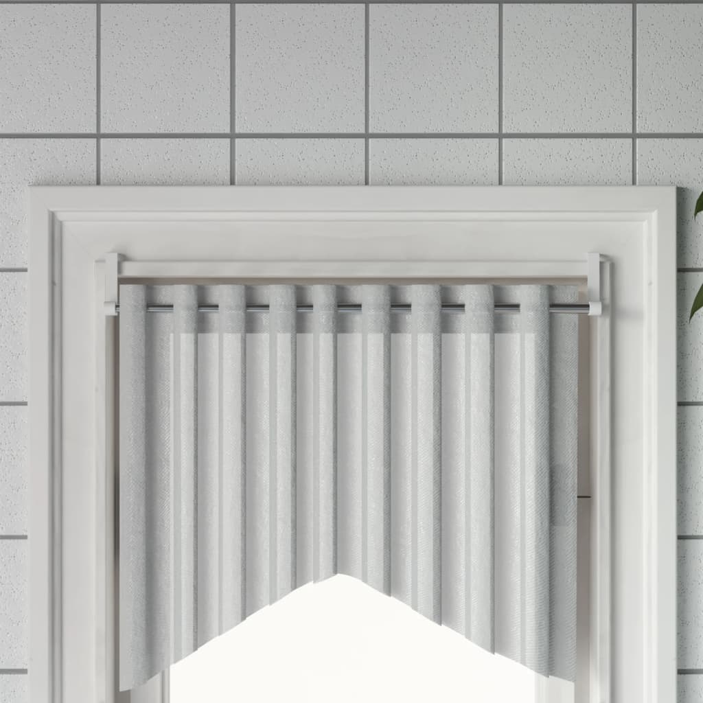 vidaXL Curtain Rods 2 pcs. White and Silver 40-60 cm Aluminum