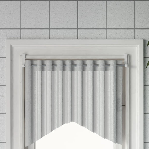 vidaXL Curtain Rods 2 pcs. White and Silver 40-60 cm Aluminum