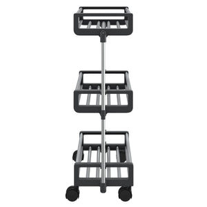 vidaXL Storage Trolley 59x20x75 cm Aluminium