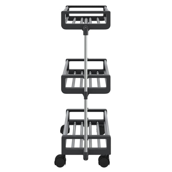vidaXL Storage Trolley 59x20x75 cm Aluminium