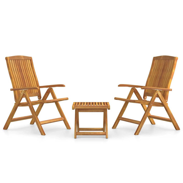 vidaXL 3-Piece Garden Lounge Set Solid Teak Wood