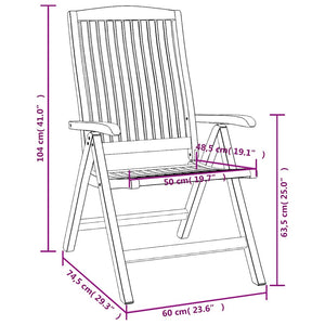 vidaXL 3-Piece Garden Lounge Set Solid Teak Wood