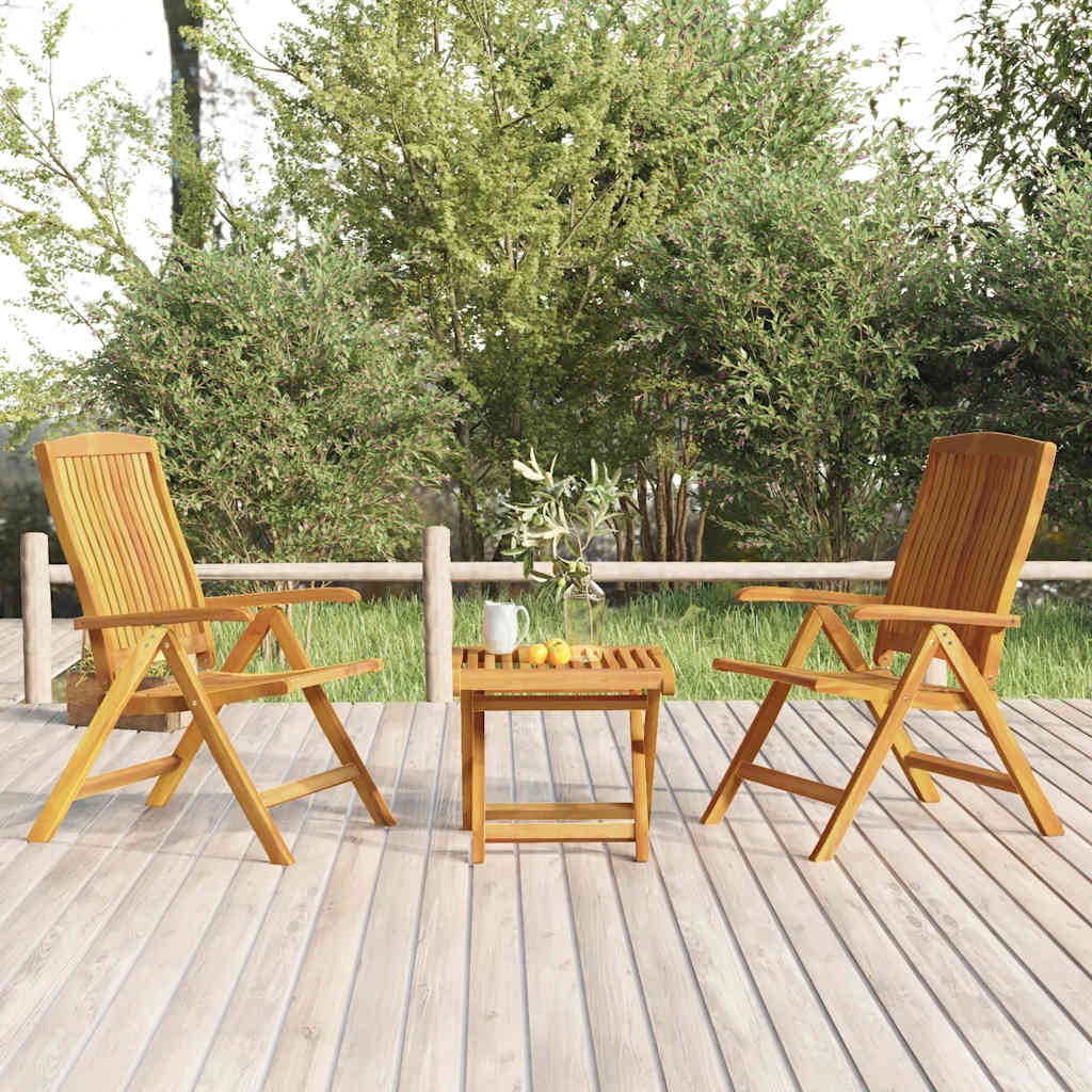 vidaXL 3-Piece Garden Lounge Set Solid Teak Wood