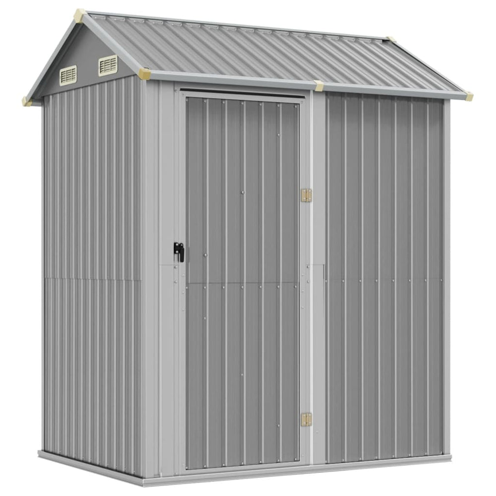 vidaXL Garden Shed Light Gray 192x152.5x237 cm Galvanized Steel