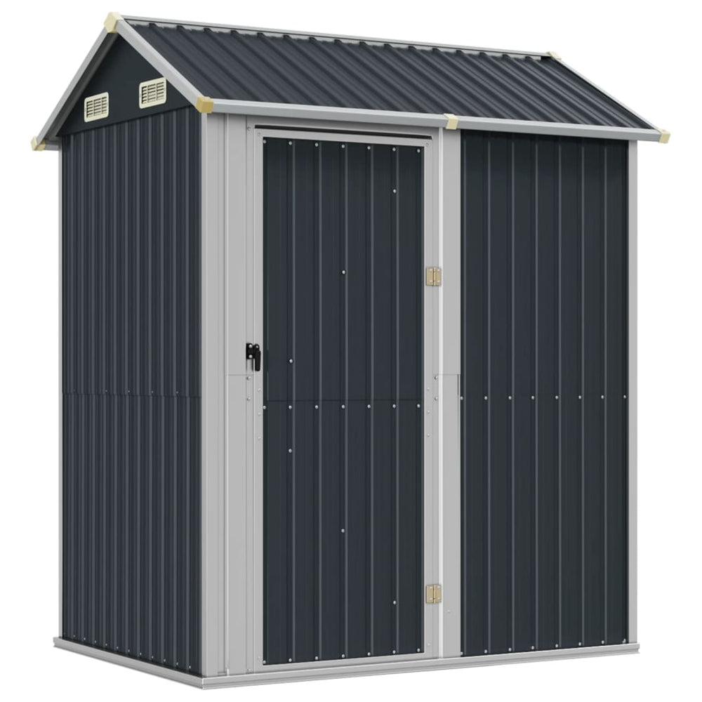 vidaXL Garden Shed Anthracite 192x152.5x237 cm Galvanized Steel