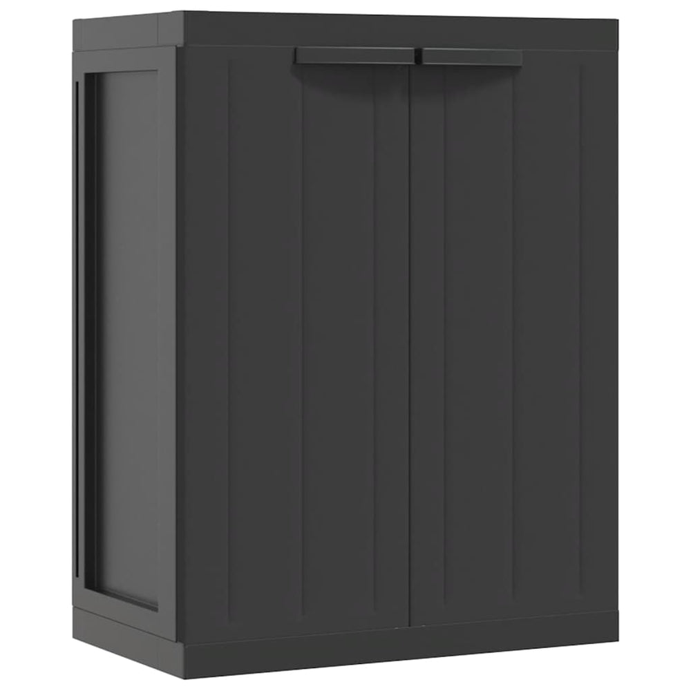 vidaXL Garden Storage Cabinet Black 65x37x85 cm PP