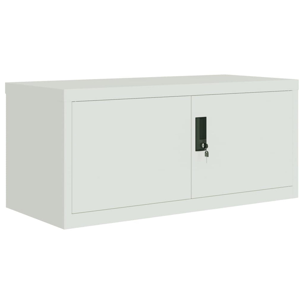 Aktenschrank Hellgrau Stahl 90x40x40 cm