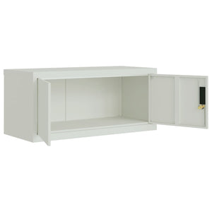 Aktenschrank Hellgrau Stahl 90x40x40 cm