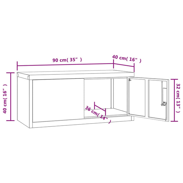 Aktenschrank Hellgrau Stahl 90x40x40 cm