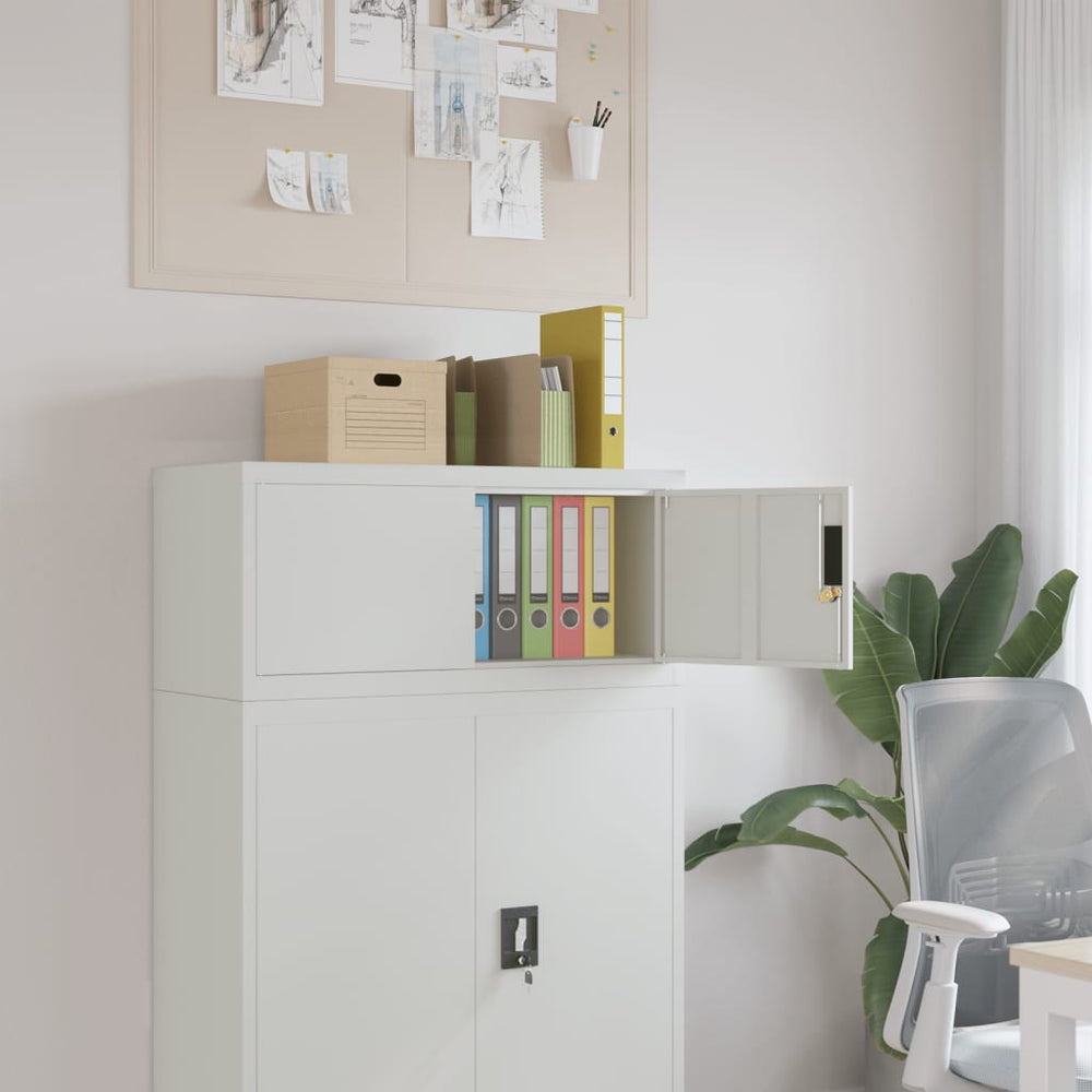 Aktenschrank Hellgrau Stahl 90x40x40 cm