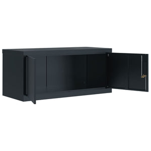 Aktenschrank Anthrazit Stahl 90x40x40cm