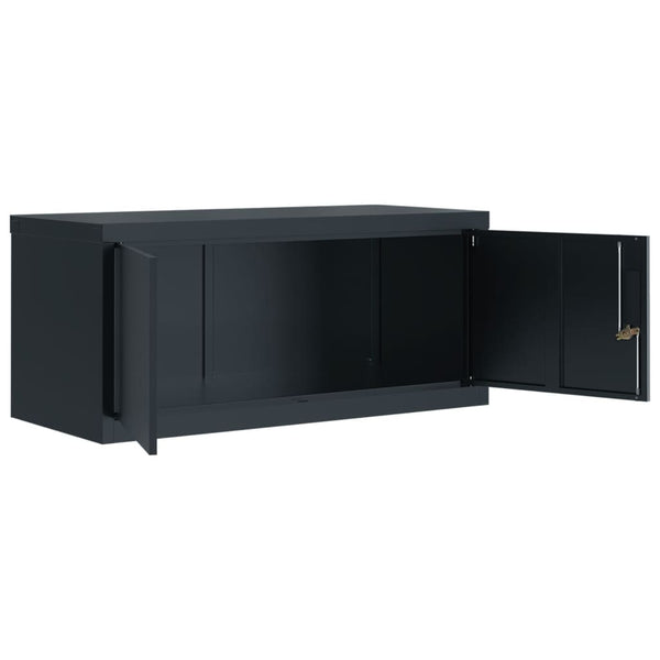 Aktenschrank Anthrazit Stahl 90x40x40cm
