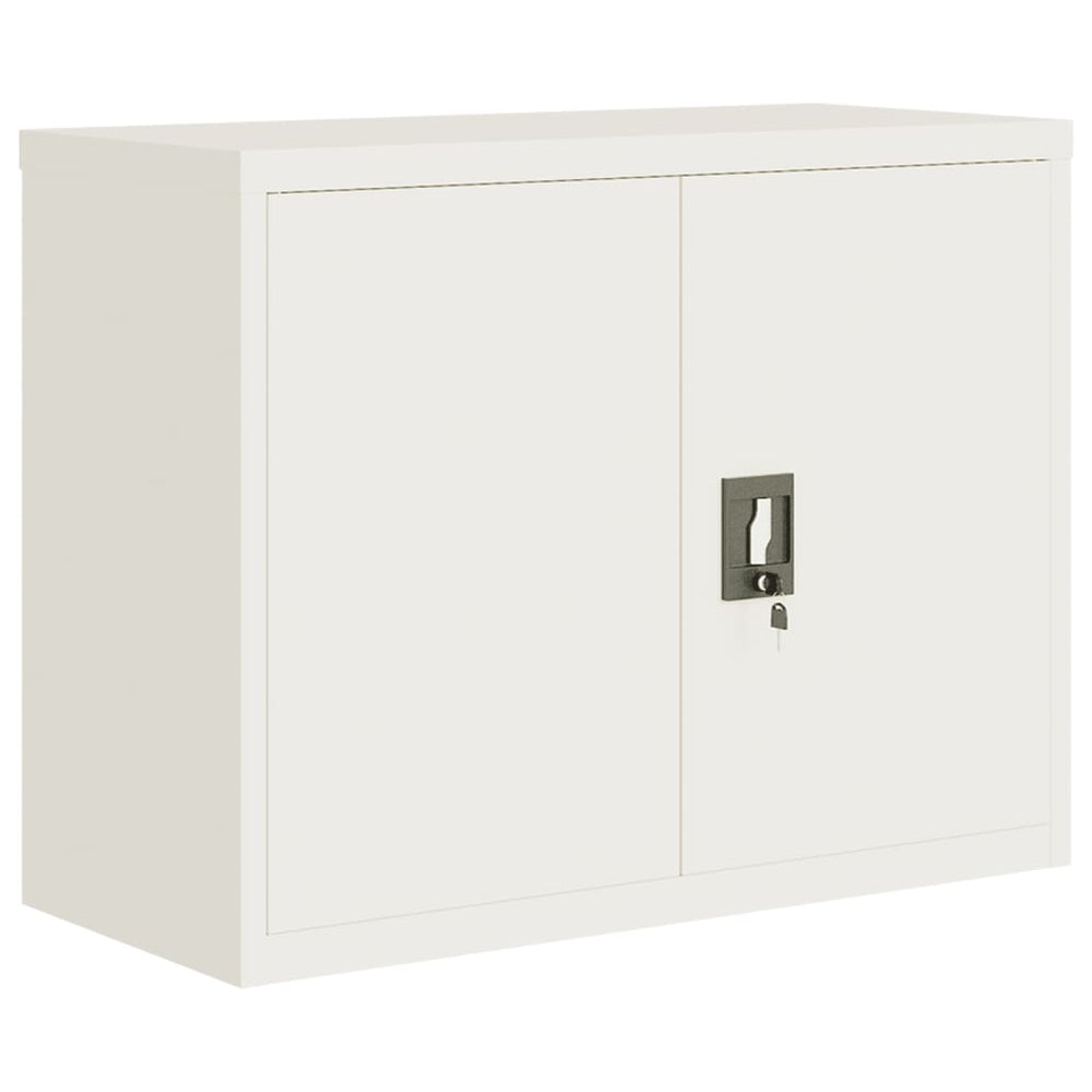 Aktenschrank Weiß Stahl 90x40x70 cm