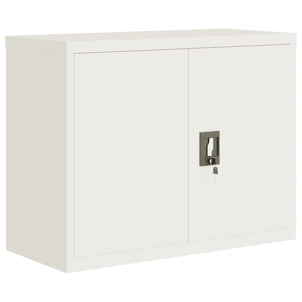 Aktenschrank Weiß Stahl 90x40x70 cm