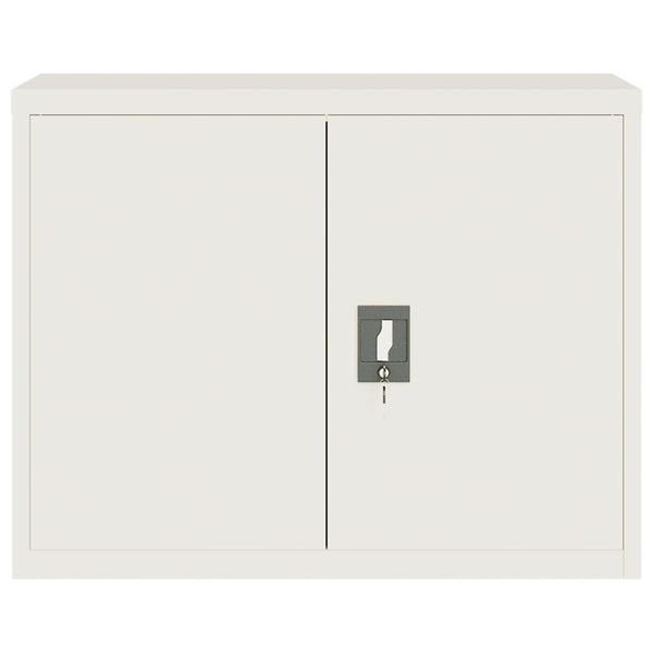 Aktenschrank Weiß Stahl 90x40x70 cm