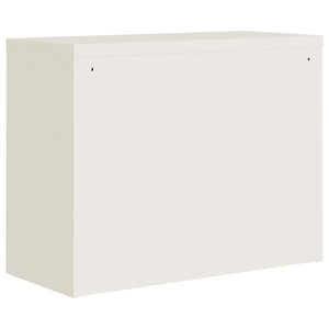 Aktenschrank Weiß Stahl 90x40x70 cm