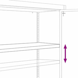 Aktenschrank Schwarz, Stahl, 90x40x70 cm