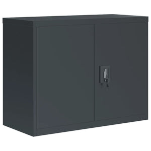 Aktenschrank Anthrazit Stahl 90x40x70 cm