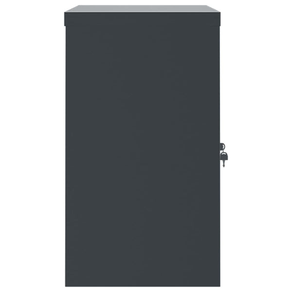 Aktenschrank Anthrazit Stahl 90x40x70 cm