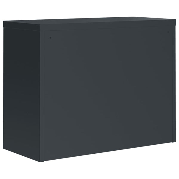 Aktenschrank Anthrazit Stahl 90x40x70 cm