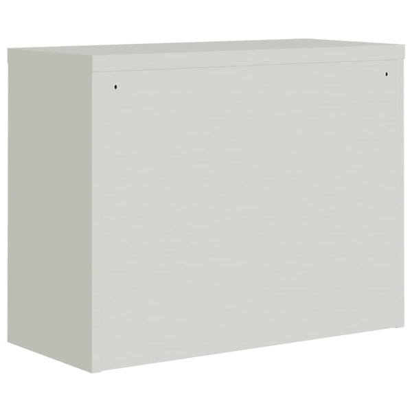 Aktenschrank Stahl Hellgrau/Blau 90x40x70cm