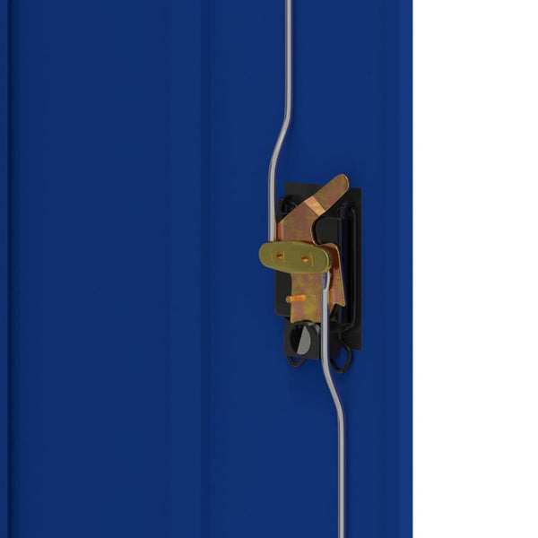 Aktenschrank Stahl Hellgrau/Blau 90x40x70cm