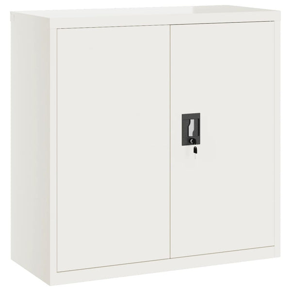 Aktenschrank Weiß Stahl 90x90 cm