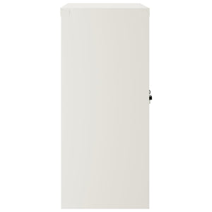 Aktenschrank Weiß Stahl 90x90 cm
