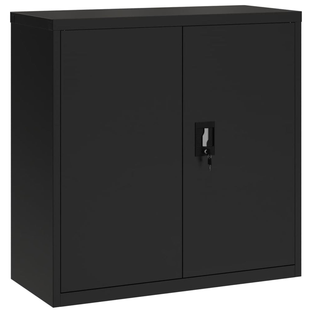 Aktenschrank Schwarz Stahl 90x90 cm
