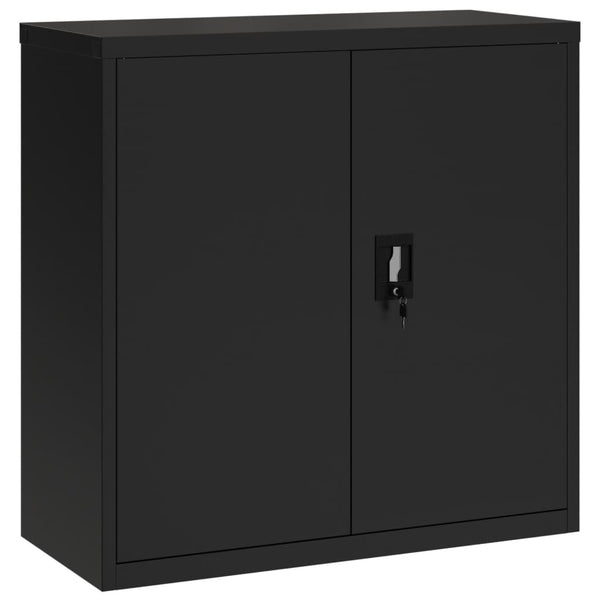 Aktenschrank Schwarz Stahl 90x90 cm