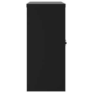 Aktenschrank Schwarz Stahl 90x90 cm