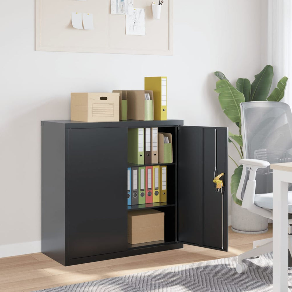 Aktenschrank Stahl Anthrazit 90x90 cm