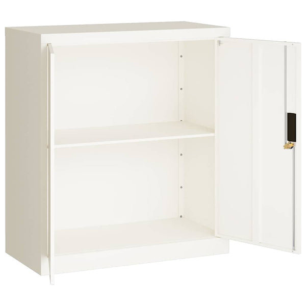 Aktenschrank Weiß Stahl 79x40x90cm