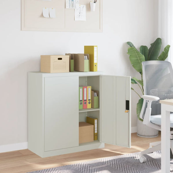 Aktenschrank Stahl Hellgrau 79x40x90 cm