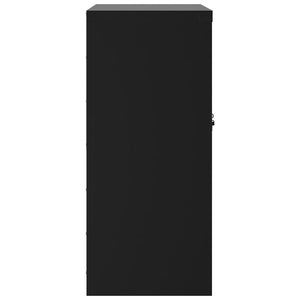 Aktenschrank Stahl Schwarz 79x40x90cm