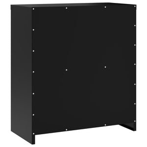 Aktenschrank Stahl Schwarz 79x40x90cm