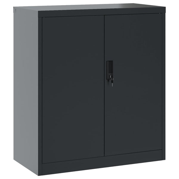Aktenschrank Anthrazit Stahl 79x40x90 cm