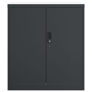 Aktenschrank Anthrazit Stahl 79x40x90 cm